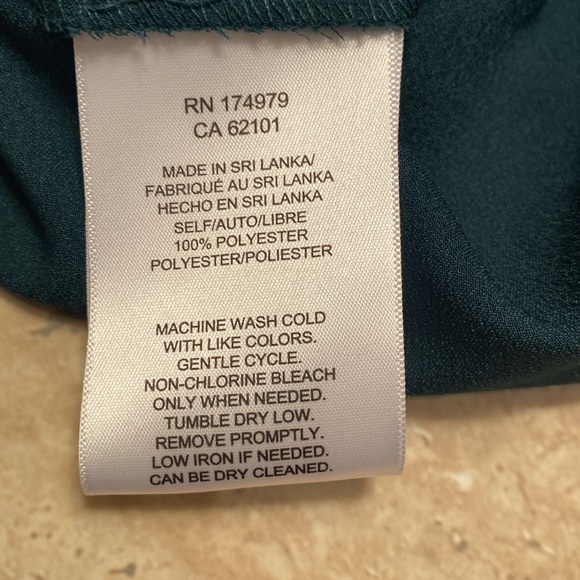 BCBG Maxazria NWT, Forest Green Dress, see measurements in photos below. - Picture 11 of 11